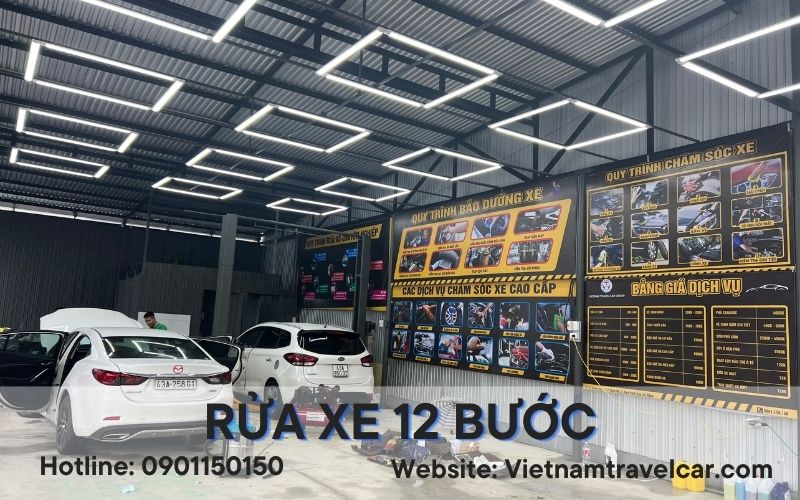 Rửa xe 12 bước Chỉ với 30k Tại Vietnamtravelcar