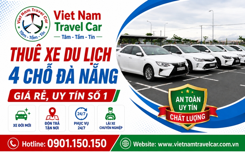 Thuê Xe Du Lịch 4 Chỗ Đà Nẵng giá rẻ, Uy Tín Số 1