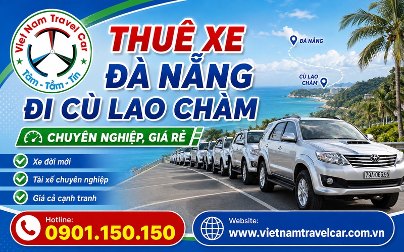 Thuê xe Đà Nẵng đi Cù Lao Chàm chuyên nghiệp giá rẻ
