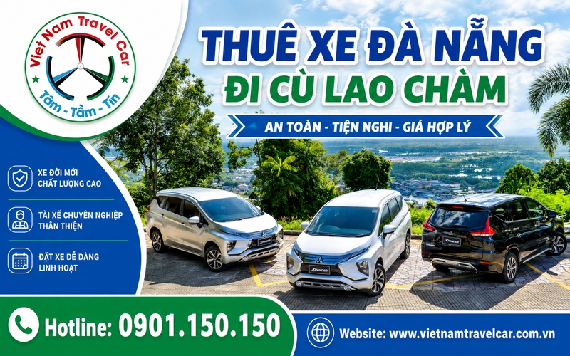 Bảng giá thuê xe Đà Nẵng đi Cù Lao Chàm mới nhất 2026