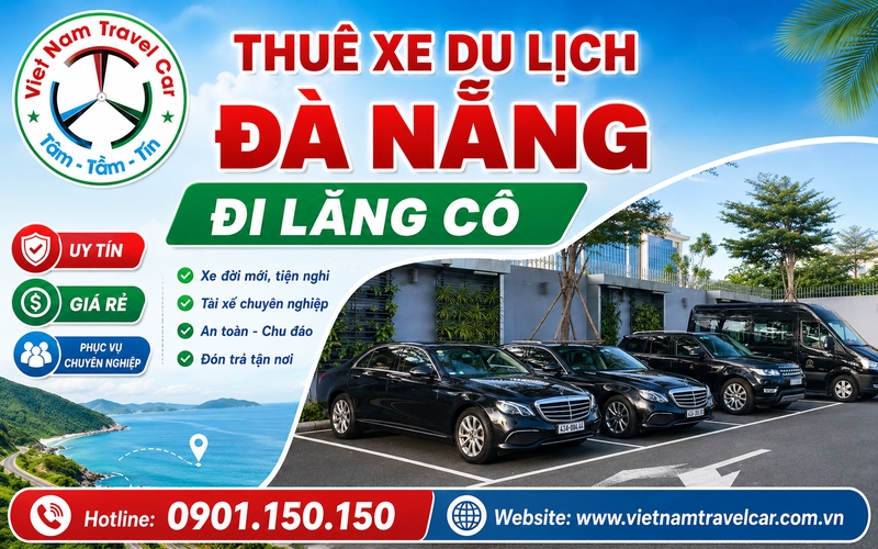 Bảng giá thuê xe Đà Nẵng đi Lăng Cô HÔM NAY 2026